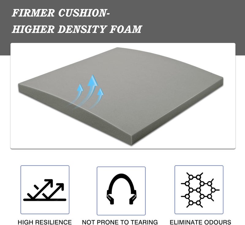 HAVARGO Couch Cushion Support for Sagging Seat 20X20X2 Inches Couch Supports for Sagging Cushions, High Density Foam Sofa Cushion Support with Anti Slip Mesh Fabric Light Grey Set of 3 - Image 3